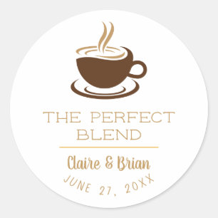 Eenvoudige logo sticker voor koffiezaak
