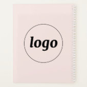 Eenvoudige Logo tekst Blush roze Planner (Achterkant)