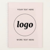 Eenvoudige Logo tekst Blush roze Planner (Voorkant)