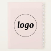 Eenvoudige Logo tekst Blush roze Planner (Achterkant)