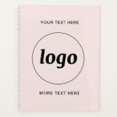 Eenvoudige Logo tekst Blush roze Planner (Voorkant)