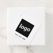Eenvoudige Logo Tekst en QR Code Zakelijke Prijs L Bedankjes Labels (In situ)