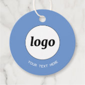 Eenvoudige Logo Tekst en QR Code Zakelijke Prijs L Bedankjes Labels (Voorkant)
