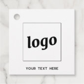 Eenvoudige Logo Tekst en QR Code Zakelijke Prijs L Bedankjes Labels (Voorkant)
