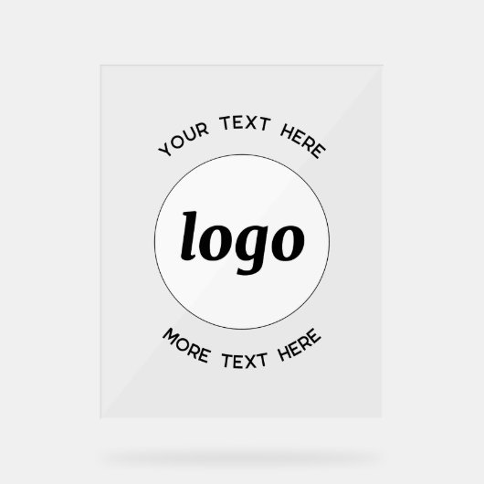 Eenvoudige Logo Tekst Promotiezaken Acryl Bord (Voorkant)