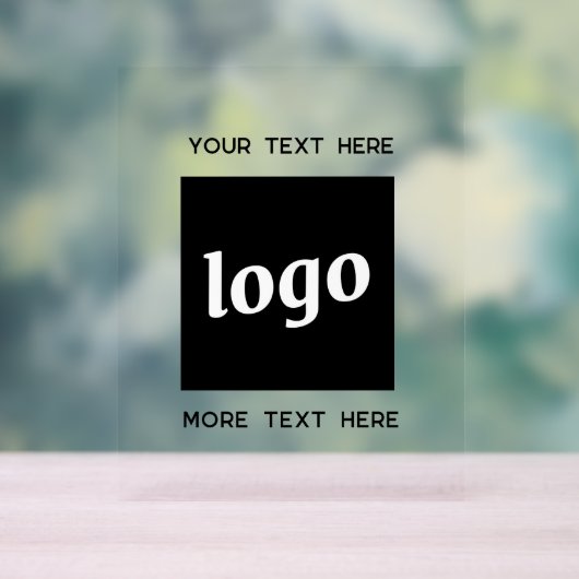 Eenvoudige Logo Tekst Promotiezaken Acryl Bord (Neutraal)