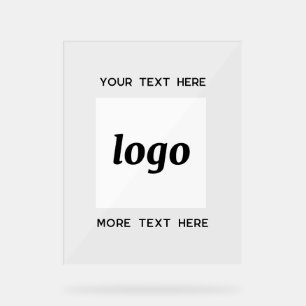 Eenvoudige logo-tekst promotionele zakelijke acryl bord