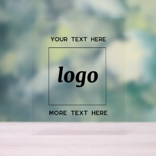 Eenvoudige Logo Tekst Promotionele Zakelijke Dinge Acryl Bord