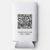 Eenvoudige Logo Tekst QR Code Wit (Achterkant)