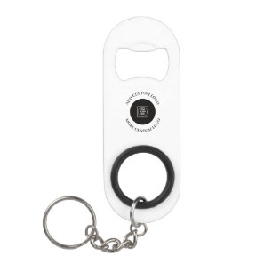 Eenvoudige Logo Tekst QR Code Zakelijk Branding De Mini Flessenopener