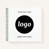Eenvoudige Logo tekst QR-code Zakelijke promotie Notitieboek (Voorkant)