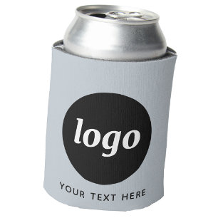 Eenvoudige Logo Tekst Zakelijk Promotiepoeder Blau Blikjeskoeler