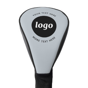 Eenvoudige Logo Tekst Zakelijk Promotiepoeder Blau Golfheadcover