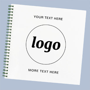 Eenvoudige Logo Tekst Zakelijke Promotie Notitieboek