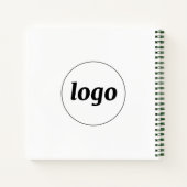 Eenvoudige Logo Tekst Zakelijke Promotie Notitieboek (Achterkant)