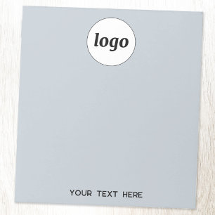 Eenvoudige Logo Tekst Zakelijke Promotie Poederbla Notitieblok