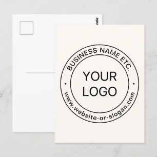 Eenvoudige logo-vervanging & bewerkbare tekst Of Briefkaart