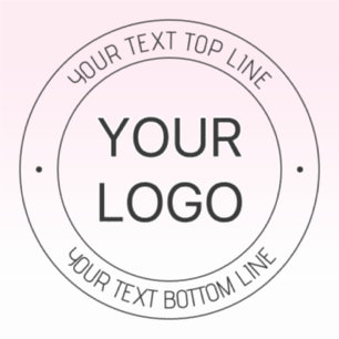 Eenvoudige Logo vervanging & bewerkbare tekst roze Sticker