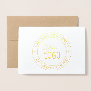 Eenvoudige logo-vervanging en aanpasbare tekst folie kaarten