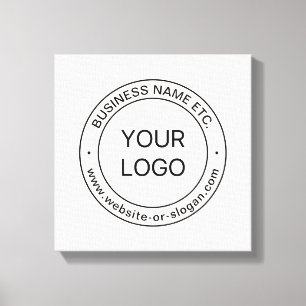 Eenvoudige Logo-vervanging en bewerkbare tekst G Canvas Afdruk