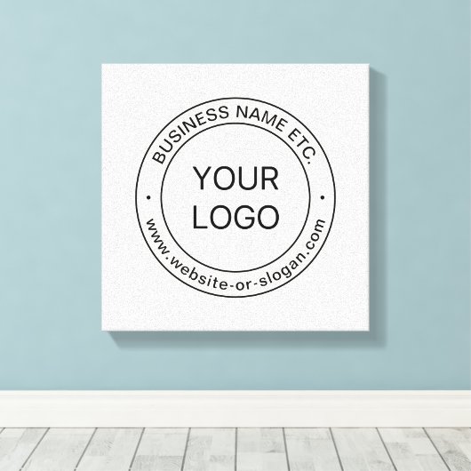 Eenvoudige Logo-vervanging en bewerkbare tekst | G Canvas Afdruk (Insitu (Houten vloer))