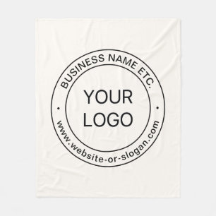 Eenvoudige Logo-vervanging en bewerkbare tekst   G Fleece Deken