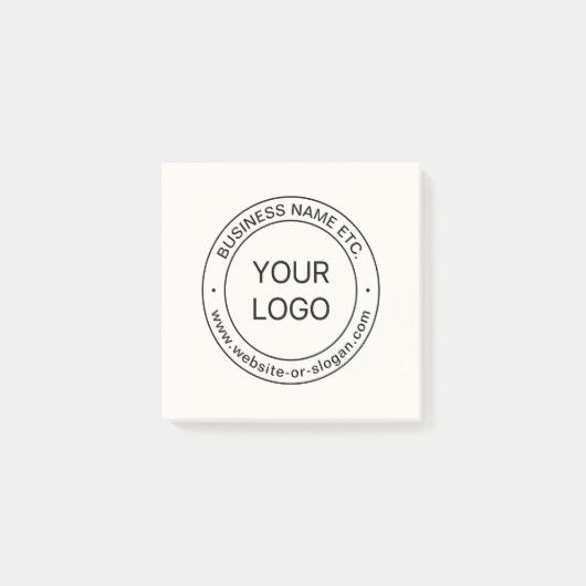 Eenvoudige Logo-vervanging en bewerkbare tekst | G Post-it® Notes (Voorkant)