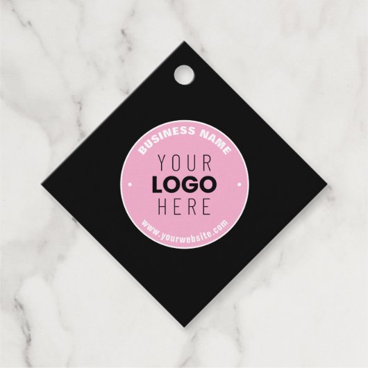 Eenvoudige Logo-vervanging en bewerkbare tekst | R Bedankjes Labels (Voorkant)