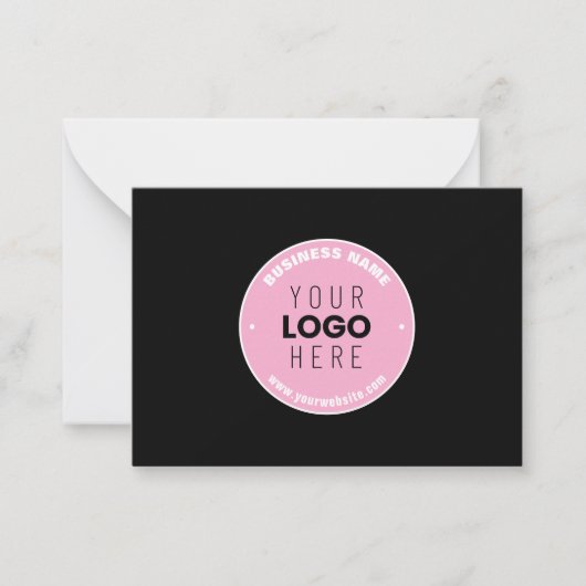 Eenvoudige Logo-vervanging en bewerkbare tekst | R Notitiekaartje (Voorkant)