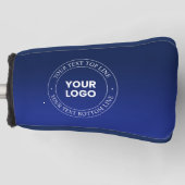 Eenvoudige Logo vervanging & tekst | Donkerblauw v Golfheadcover (Voorkant)