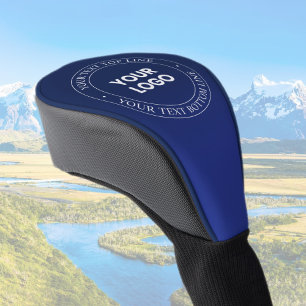 Eenvoudige Logo vervanging & tekst Donkerblauw v Golfheadcover