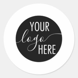 Eenvoudige Logo voor aangepast bedrijf Ronde Sticker