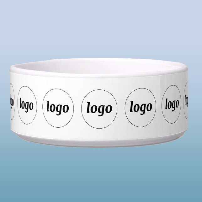 Eenvoudige logo Zakelijke Promotie Huisdier Voerbakje (Simple logo pattern business branding promotional dog bowl for a pet friendly company)