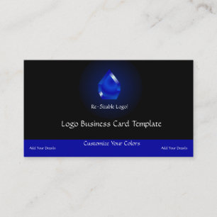 Eenvoudige logo's - Jewel Blue Sapphire Logo Visitekaartje