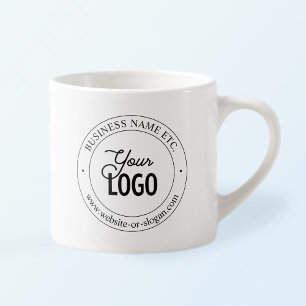 Eenvoudige logovervanging en aanpasbare tekst Wi Espresso Kop