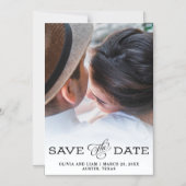 Eenvoudige look | Foto's opslaan datum Magnetische Uitnodiging (Voorkant)