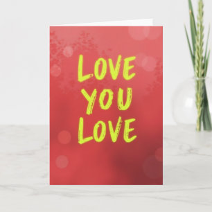 Eenvoudige Love You Bokeh Kaart