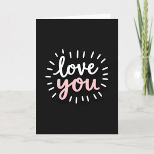 Eenvoudige Love You Burst Kaart