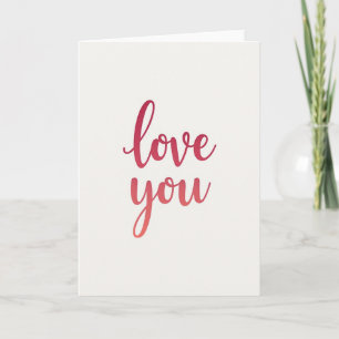 Eenvoudige Love You Gradiëntkaart Kaart