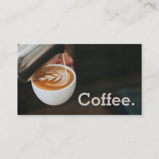 Eenvoudige 'Loyalty Pour Coffee Art'-Punch-kaart Klantenkaartje