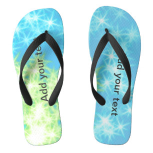 Eenvoudige lucht blauwe glitters schitterende ster teenslippers