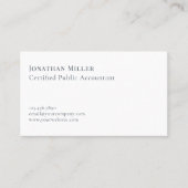 Eenvoudige luxe accountant CPA Visitekaartje (Voorkant)