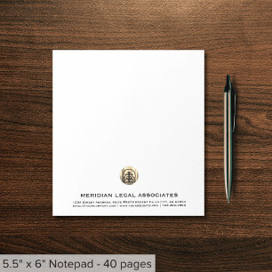 Eenvoudige luxe geborsteld goud Logo Notitieblok
