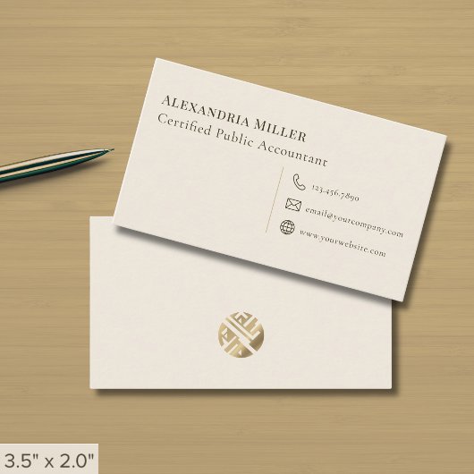Eenvoudige luxe Logo Visitekaartje