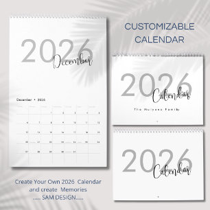 Eenvoudige Luxe Ontwerp Kalender