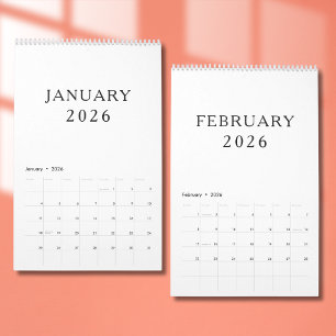 Eenvoudige Luxe Ontwerp Kalender