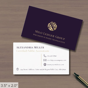Eenvoudige luxe professional visitekaartje