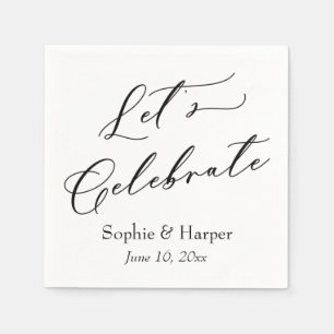 Eenvoudige Luxe Script Font Let's Celebrate Servet