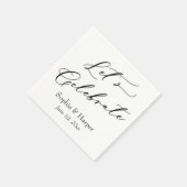 Eenvoudige Luxe Script Font Let's Celebrate Servet (Hoek)