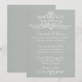 Eenvoudige Luxury Wedding-uitnodigingen Kaart (Voorkant / Achterkant)